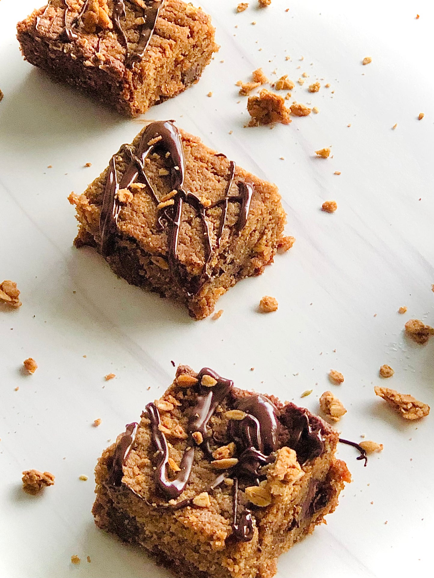 Peanut Butter Blondies with Oh-Mazing Granola